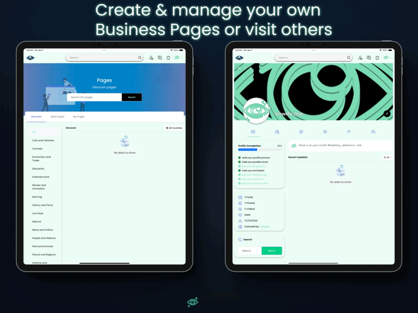 🔥Feature - 💼Business Pages